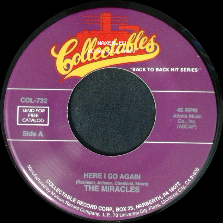 The Miracles - Here I Go Again / Save Me side A