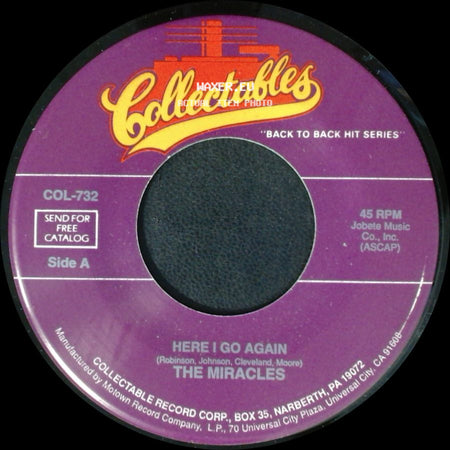 The Miracles - Here I Go Again / Save Me side A