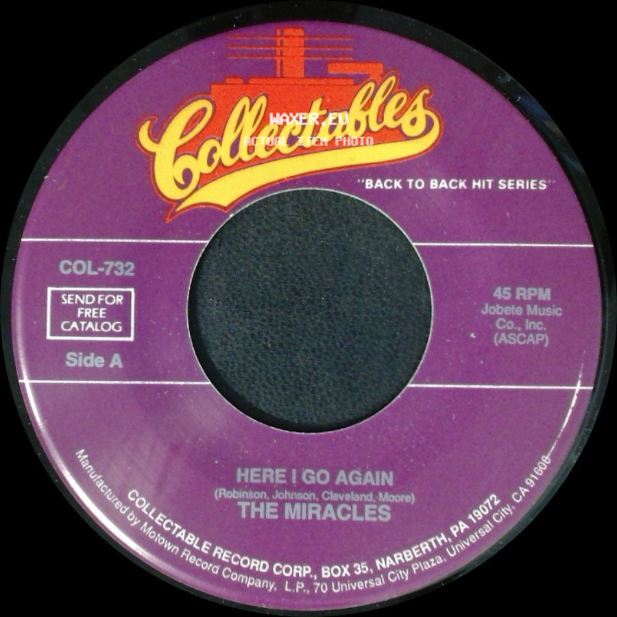 The Miracles - Here I Go Again / Save Me side A