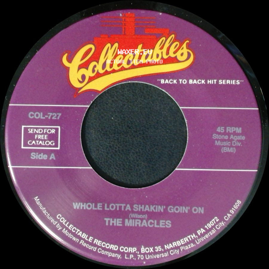 The Miracles - Whole Lotta Shakin' Goin' On / Oh Be My Love side A