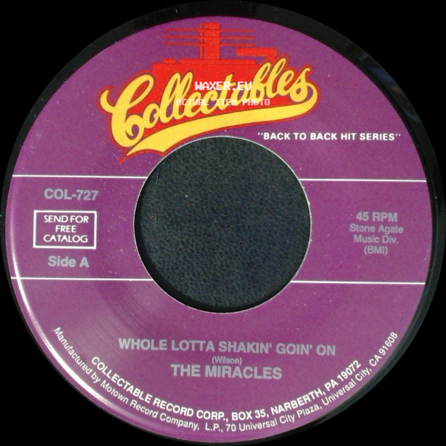 The Miracles - Whole Lotta Shakin' Goin' On / Oh Be My Love side A