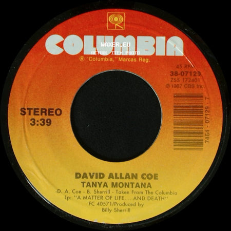 David Allan Coe - The Ten Commandments Of Love / Tanya Montana side B