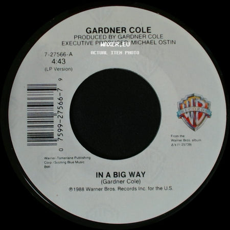 Gardner Cole - All Is Well / In A Big Way side B