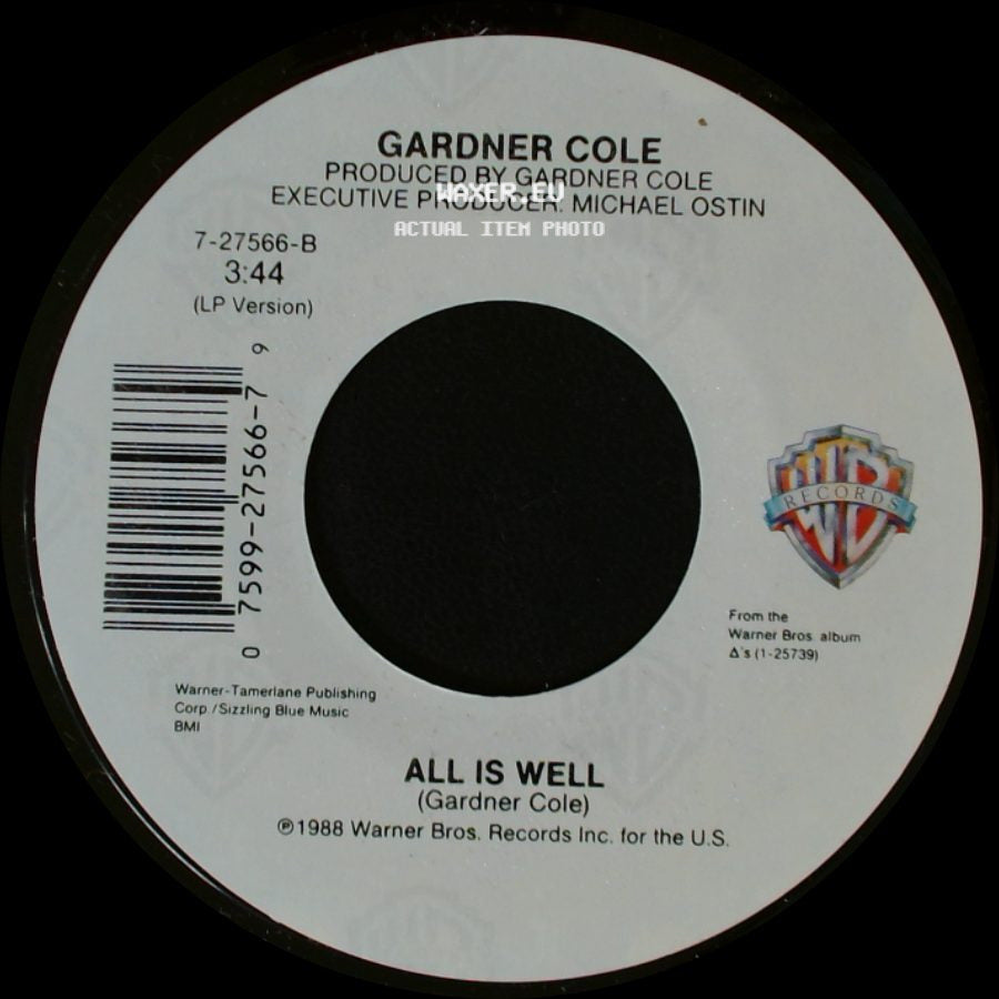 Gardner Cole - All Is Well / In A Big Way side A