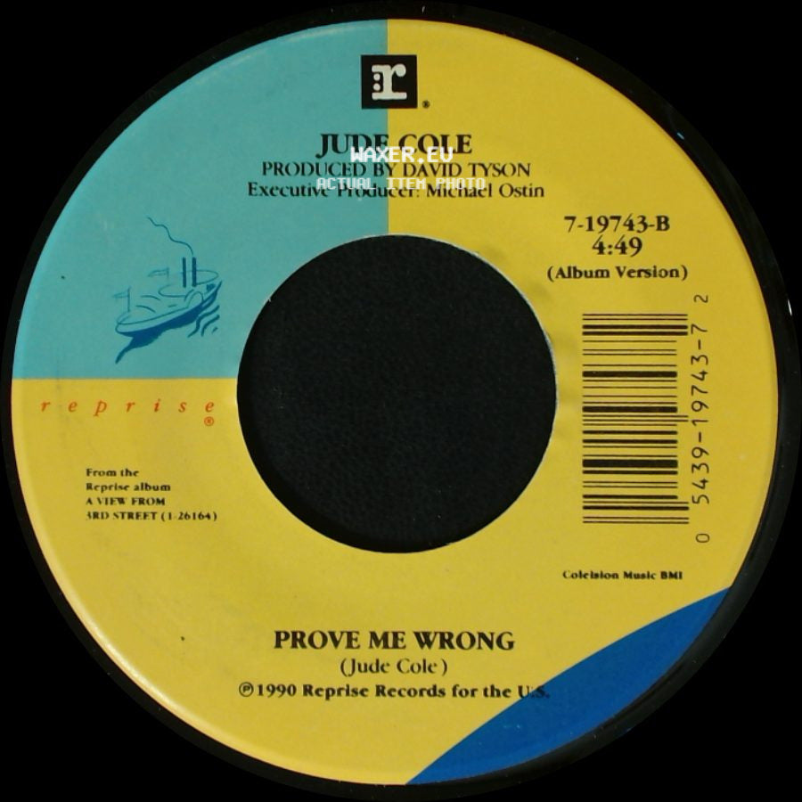 Jude Cole - Time For Letting Go / Prove Me Wrong side B