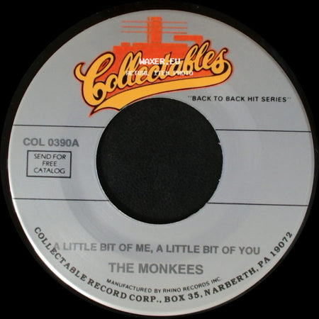 The Monkees - Unknown Title A / A Little Bit Of Me, A Little Bit Of You side B
