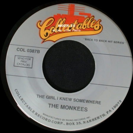 The Monkees - Monkees' Theme / The Girl I Knew Somewhere side B