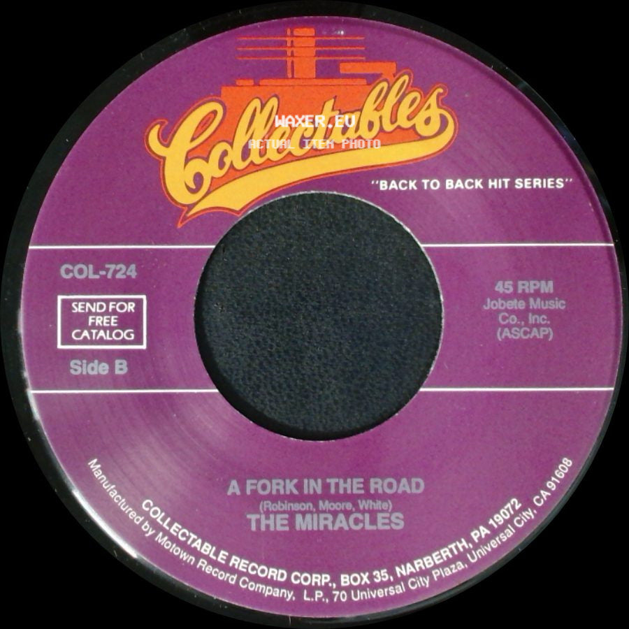 The Miracles - Would I Love You / A Fork In The Road side B