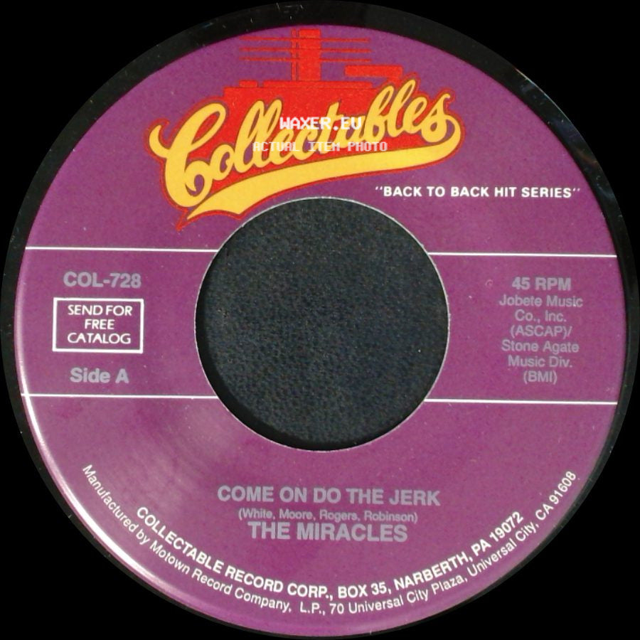 The Miracles - Come On Do The Jerk / Do It Baby side A