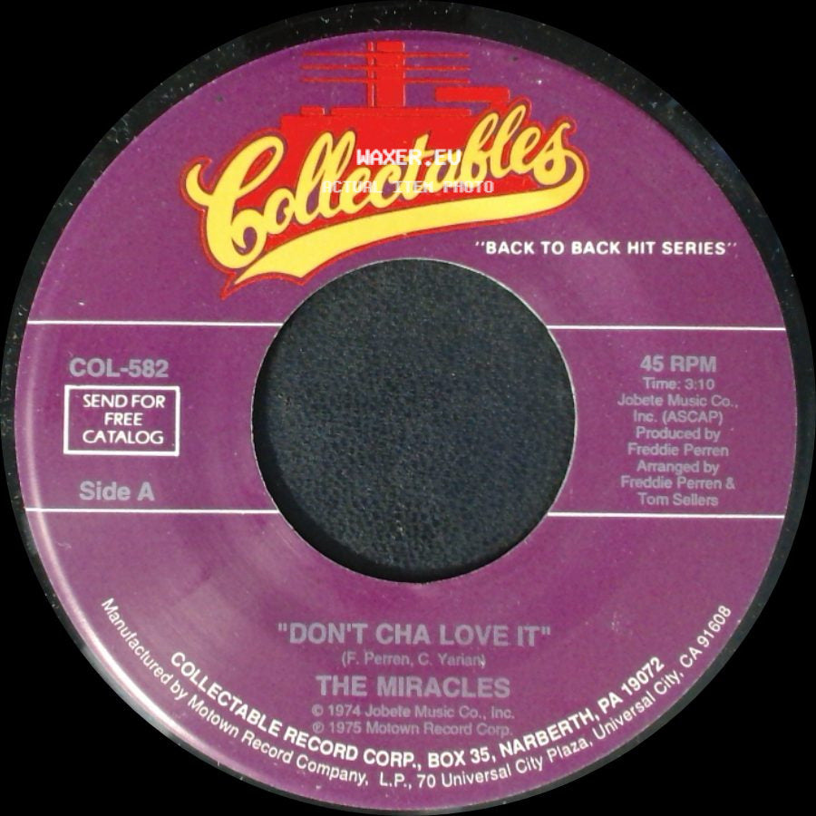 The Miracles - Don't Cha Love It / Do It Baby side A