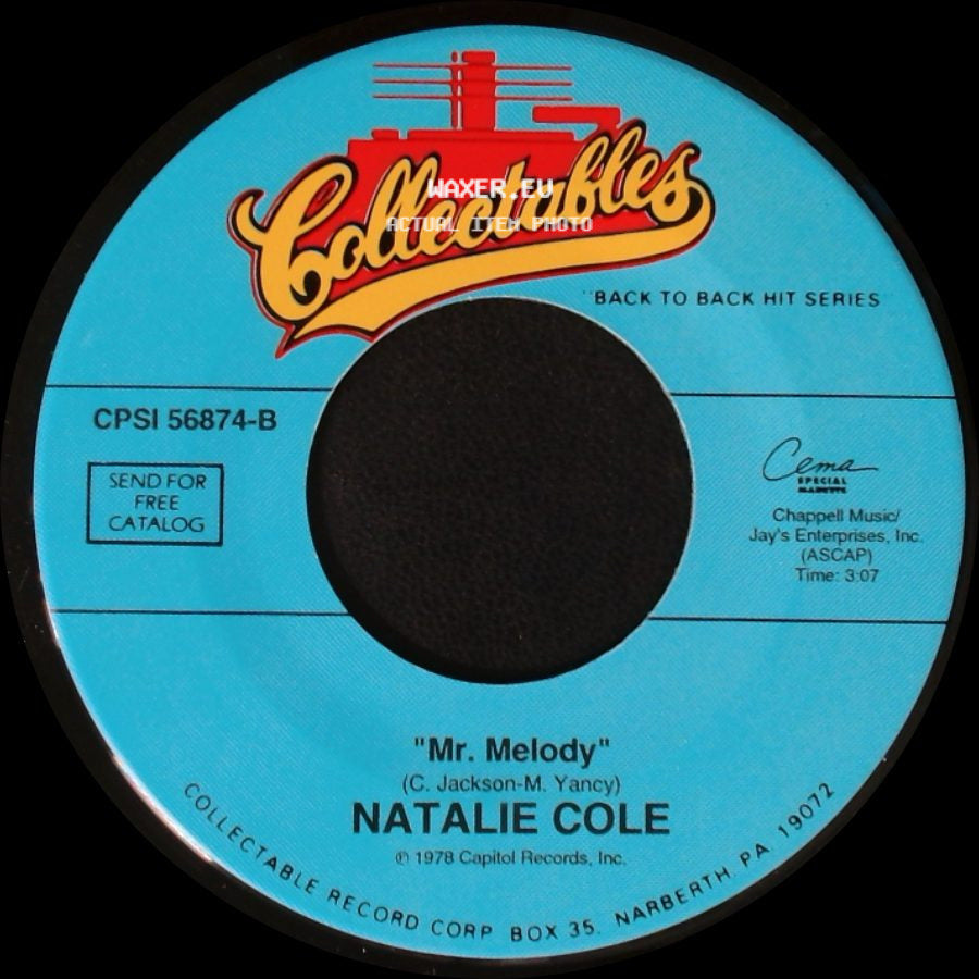 Natalie Cole - I've Got Love On My Mind / Mr. Melody side B