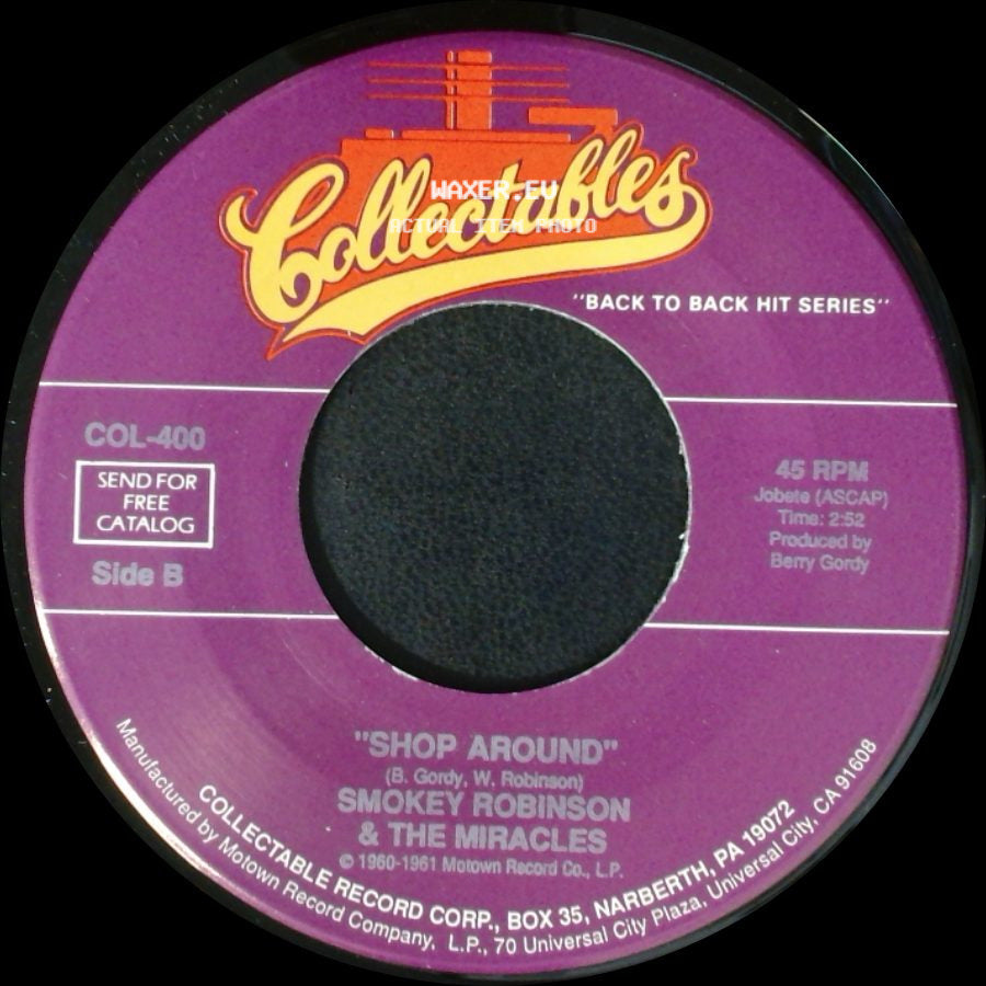 Smokey Robinson & The Miracles - Way Over There / Shop Around side B