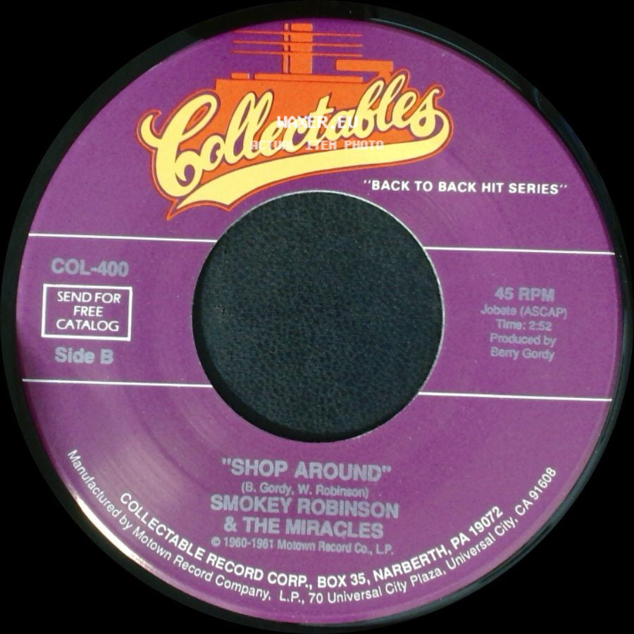 Smokey Robinson & The Miracles - Way Over There / Shop Around side B