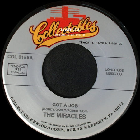 The Miracles - My Mama Done Told Me / Got A Job side B