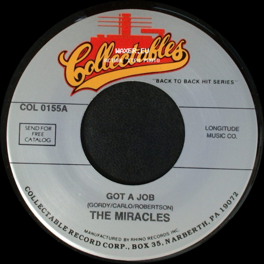 The Miracles - My Mama Done Told Me / Got A Job side B