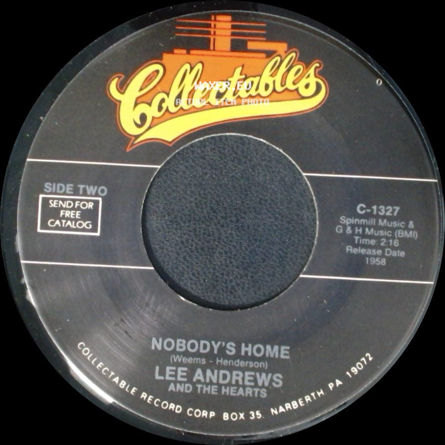 Lee Andrews And The Hearts - Try The Impossible / Nobody's Home side B