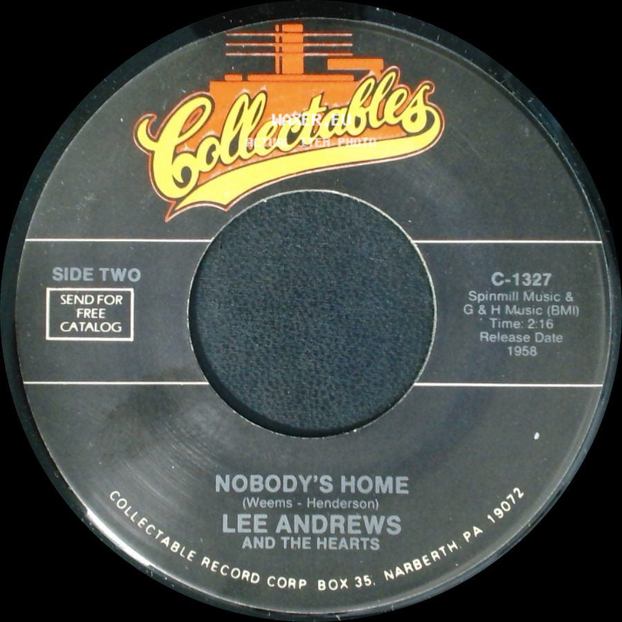 Lee Andrews And The Hearts - Try The Impossible / Nobody's Home side B