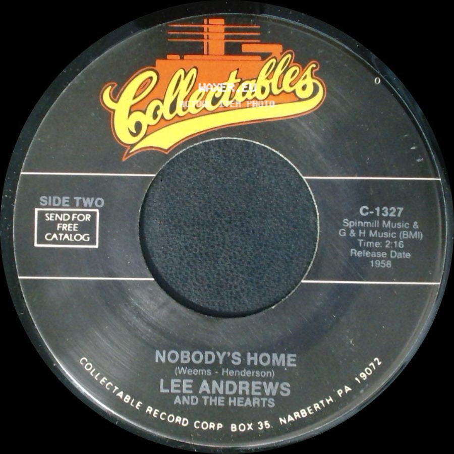 Lee Andrews And The Hearts - Try The Impossible / Nobody's Home side B