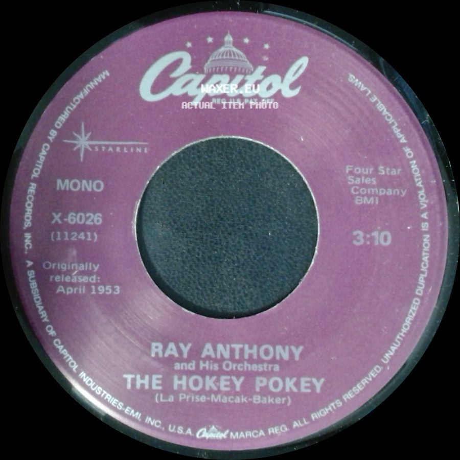 Ray Anthony And His Orchestra - The Hokey Pokey / The Bunny Hop side A