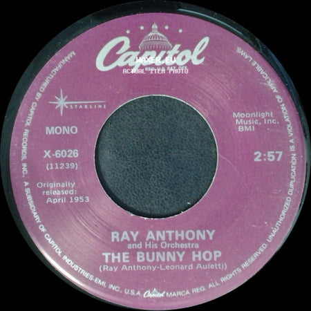Ray Anthony And His Orchestra - The Hokey Pokey / The Bunny Hop side B