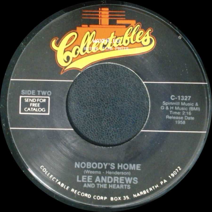 Lee Andrews And The Hearts - Try The Impossible / Nobody's Home side B