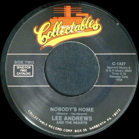 Lee Andrews And The Hearts - Try The Impossible / Nobody's Home side B