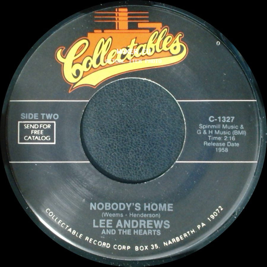 Lee Andrews And The Hearts - Try The Impossible / Nobody's Home side B