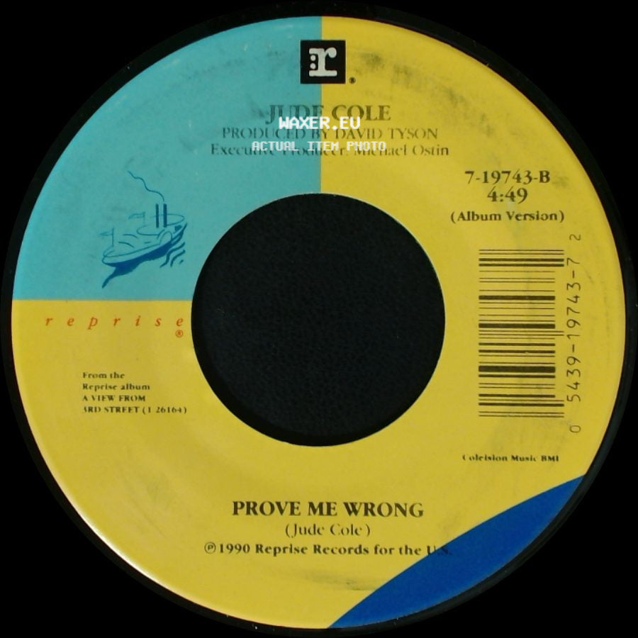 Jude Cole - Prove Me Wrong / Time For Letting Go side A