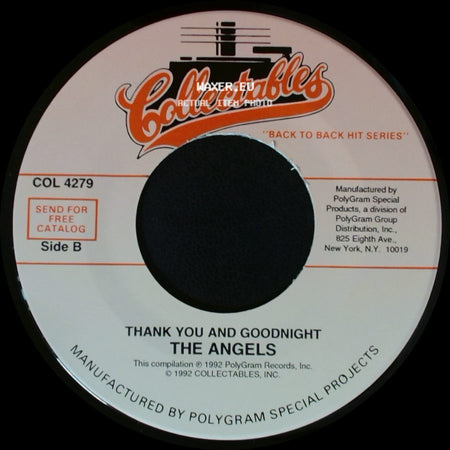 Dickey Lee / The Angels - I Saw Linda Yesterday / Thank You And Goodnight side B