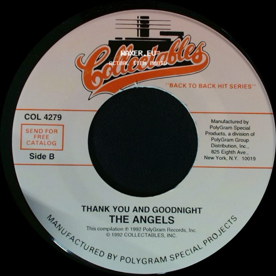 Dickey Lee / The Angels - I Saw Linda Yesterday / Thank You And Goodnight side B