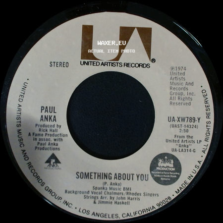 Paul Anka - Something About You / Anytime (I'll Be There) side A