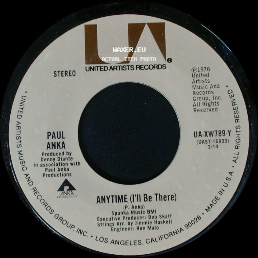 Paul Anka - Something About You / Anytime (I'll Be There) side B