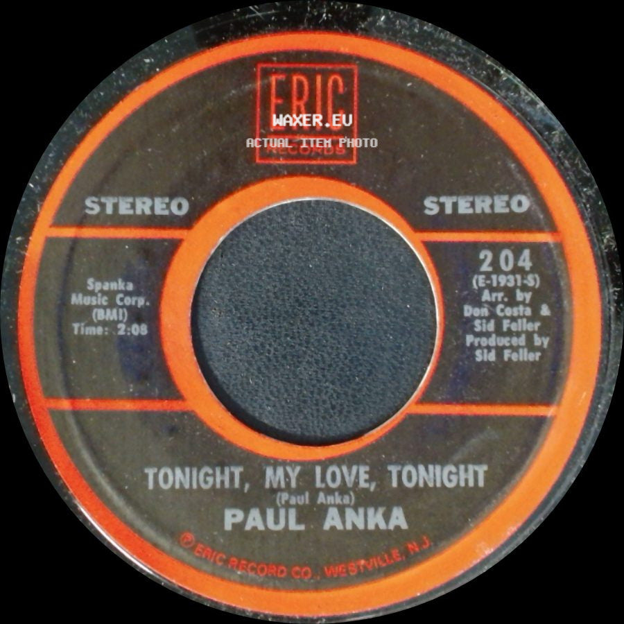 Paul Anka - Tonight, My Love, Tonight / Dance On Little Girl side A