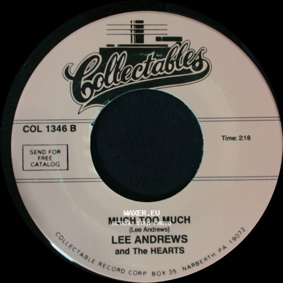 Lee Andrews And The Hearts - Much Too Much / The White Cliffs Of Dover side A