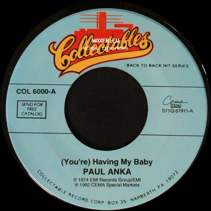 Paul Anka - Times Of Your Life / (You're) Having My Baby side B