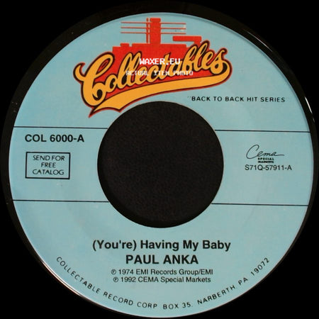 Paul Anka - Times Of Your Life / (You're) Having My Baby side B