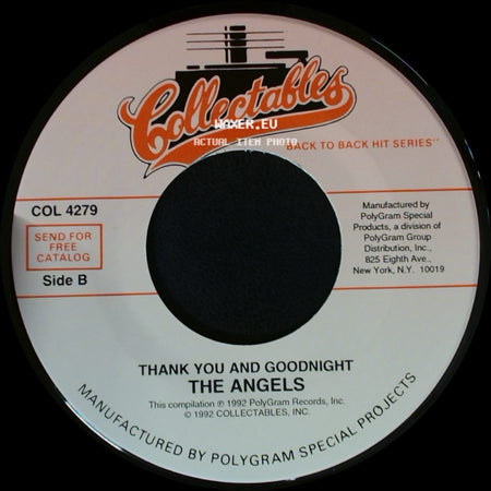 Dickey Lee / The Angels - I Saw Linda Yesterday / Thank You And Goodnight side B