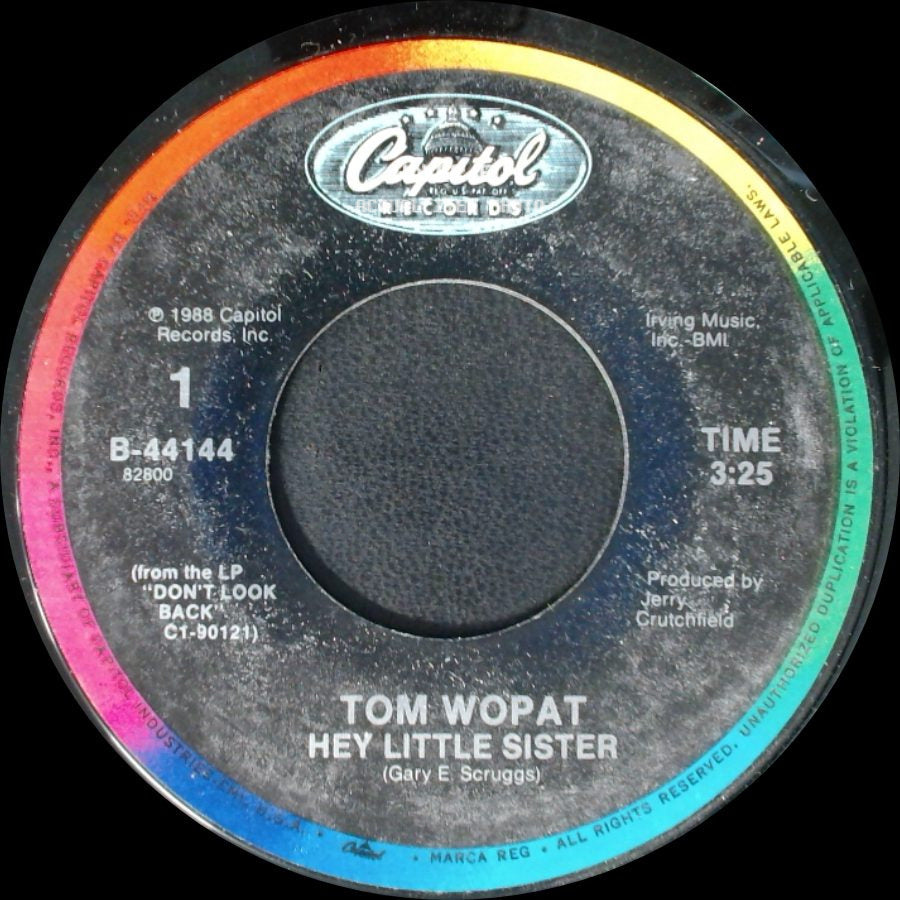 Tom Wopat - Hey Little Sister / A Letter In The Fire side A