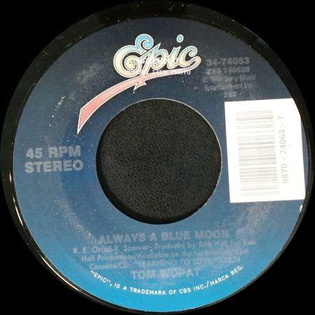 Tom Wopat - Back To The Well / Always A Blue Moon side B