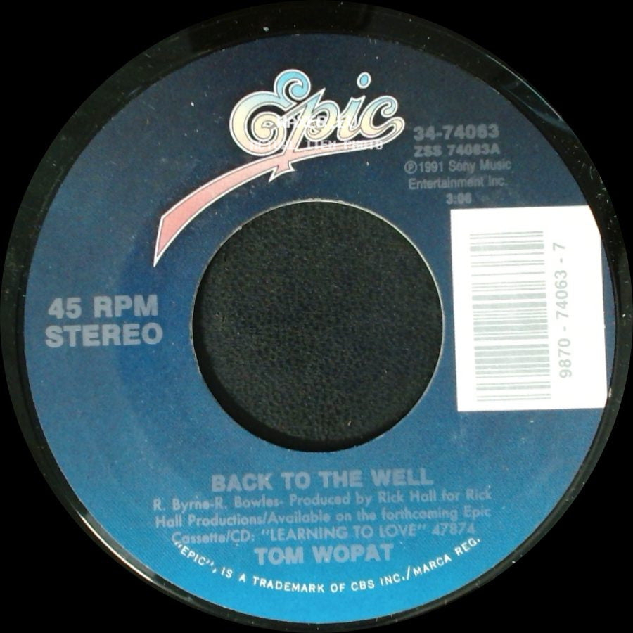Tom Wopat - Back To The Well / Always A Blue Moon side A