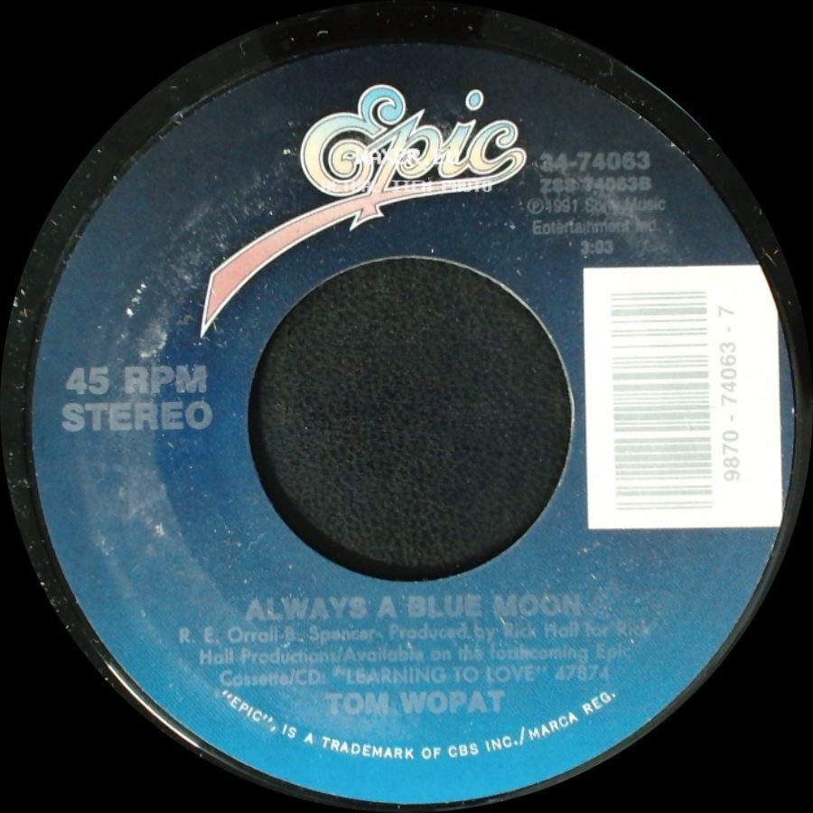 Tom Wopat - Always A Blue Moon / Back To The Well side A