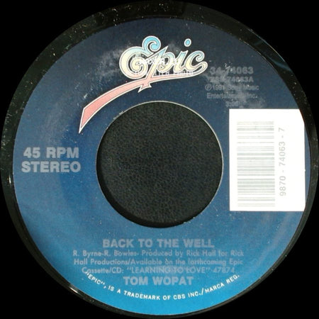 Tom Wopat - Always A Blue Moon / Back To The Well side B
