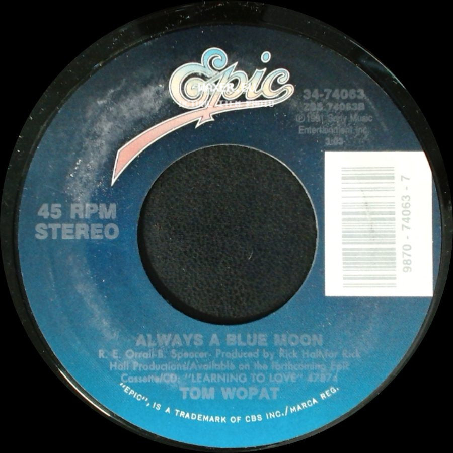 Tom Wopat - Always A Blue Moon / Back To The Well side A
