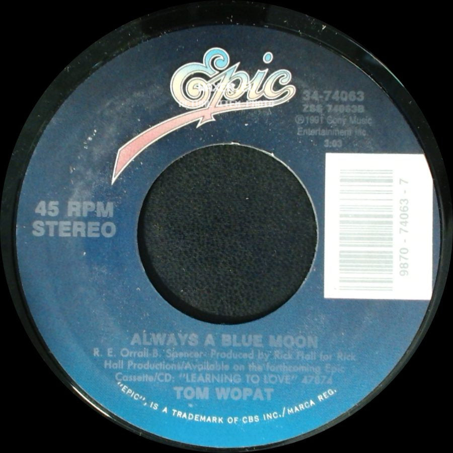 Tom Wopat - Always A Blue Moon / Back To The Well side A