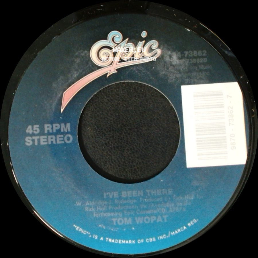 Tom Wopat - Too Many Honky Tonks (On My Way Home) / I've Been There side B