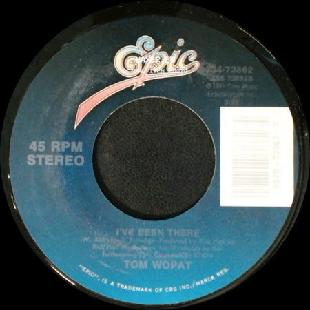 Tom Wopat - Too Many Honky Tonks (On My Way Home) / I've Been There side B