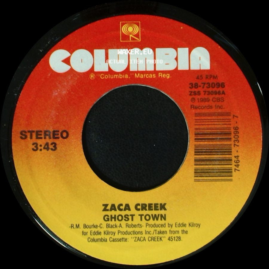 Zaca Creek - Time's Up / Ghost Town side B