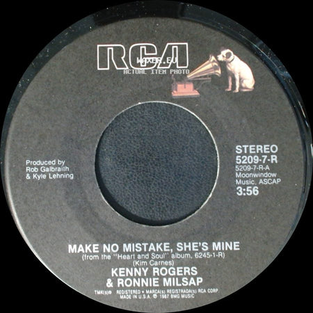 Kenny Rogers / Kenny Rogers & Ronnie Milsap - You're My Love / Make No Mistake, She's Mine side B