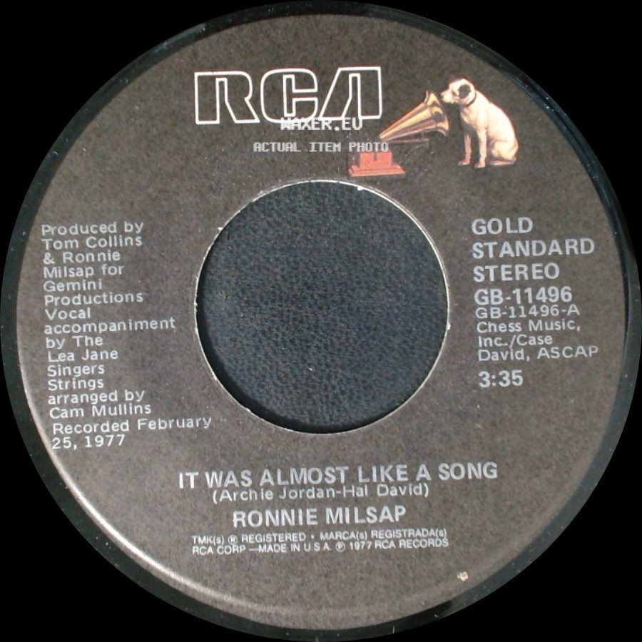 Ronnie Milsap - Only One Love In My Life / It Was Almost Like A Song side B