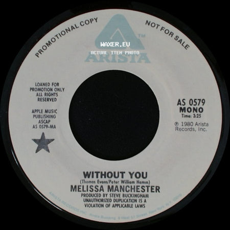 Melissa Manchester - Without You / Without You side A